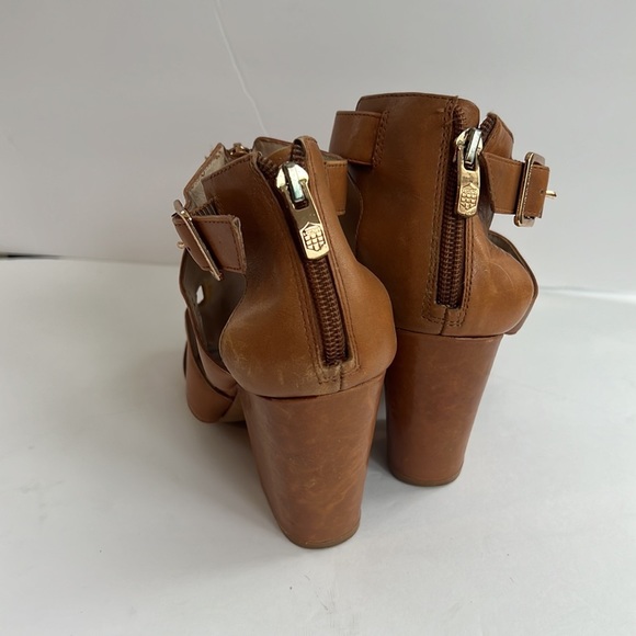 Vince Camuto heel sandals 7.5 Marleau peep toe strapped gladiator - Picture 3 of 8